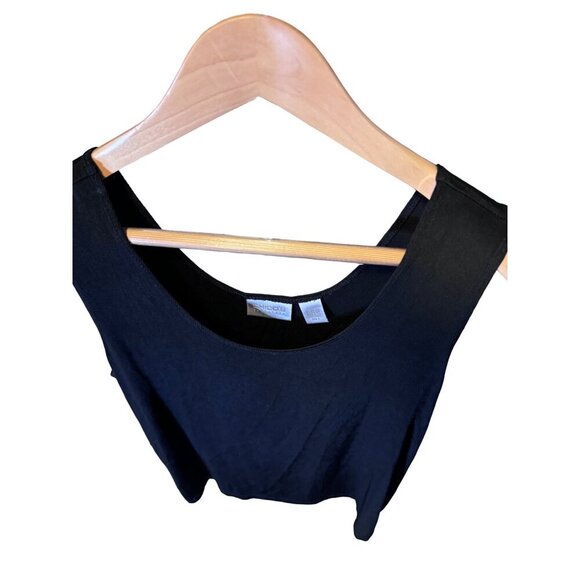 Chico's Travelers Black Sleeveless Deep Scoop Neck Top SZ XLarge - Picture 4 of 7